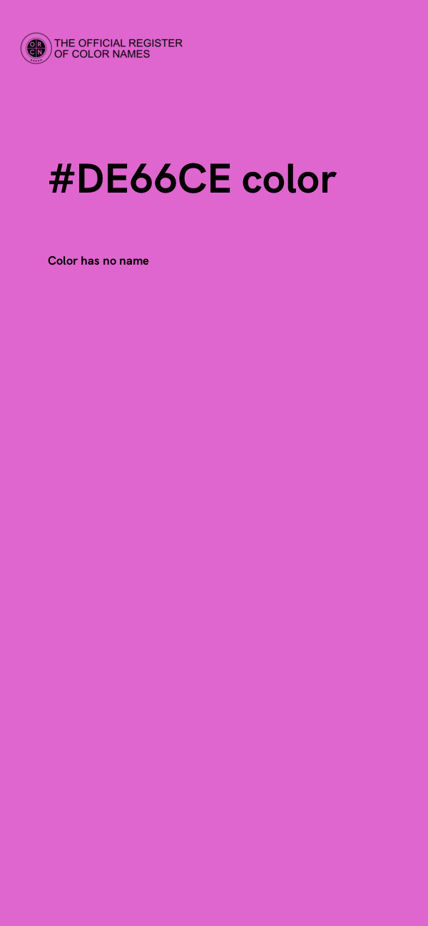 #DE66CE color image