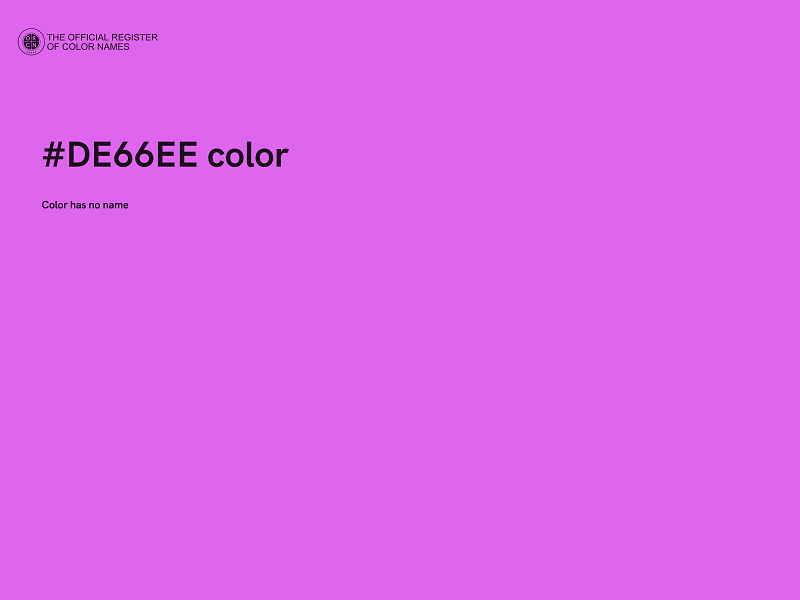 #DE66EE color image