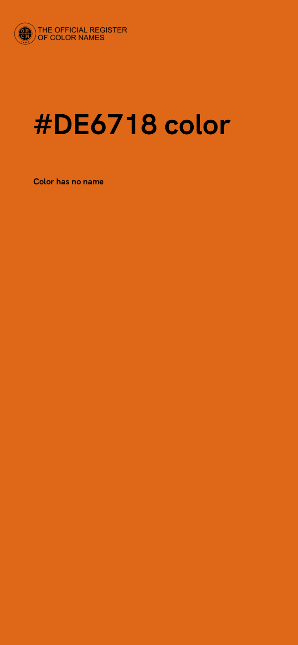 #DE6718 color image