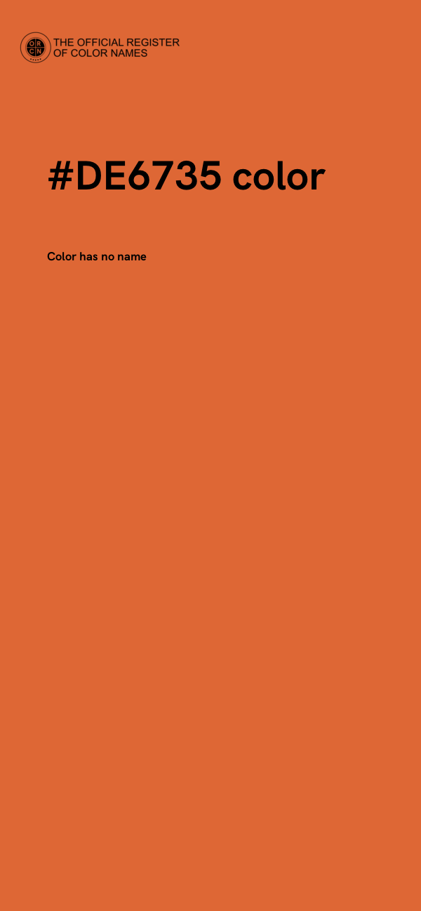 #DE6735 color image