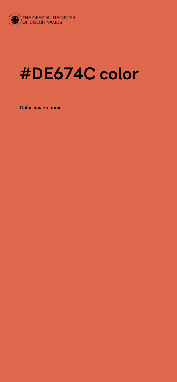 #DE674C color image