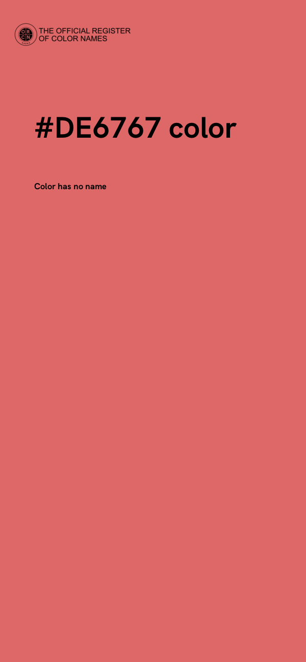 #DE6767 color image