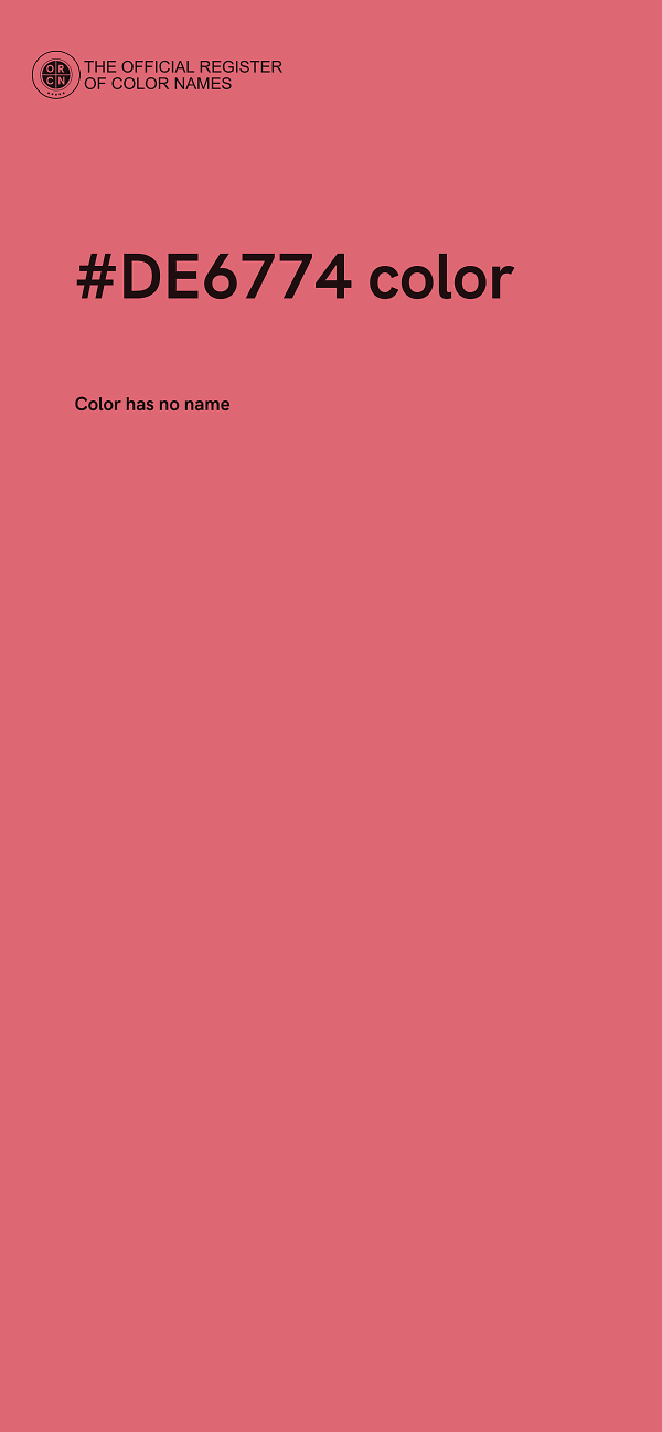 #DE6774 color image