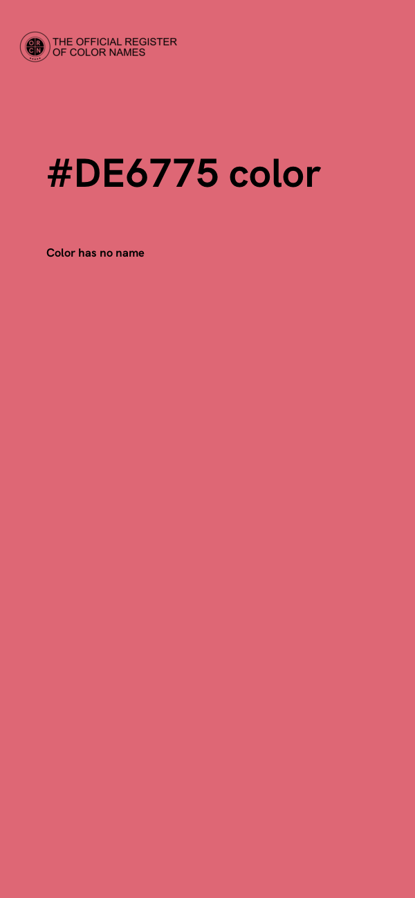 #DE6775 color image
