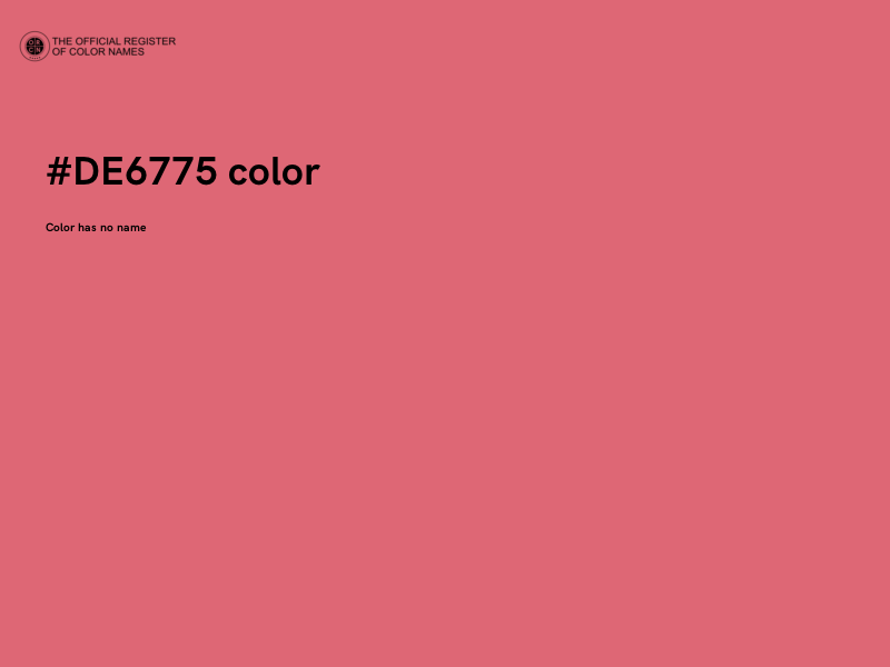 #DE6775 color image