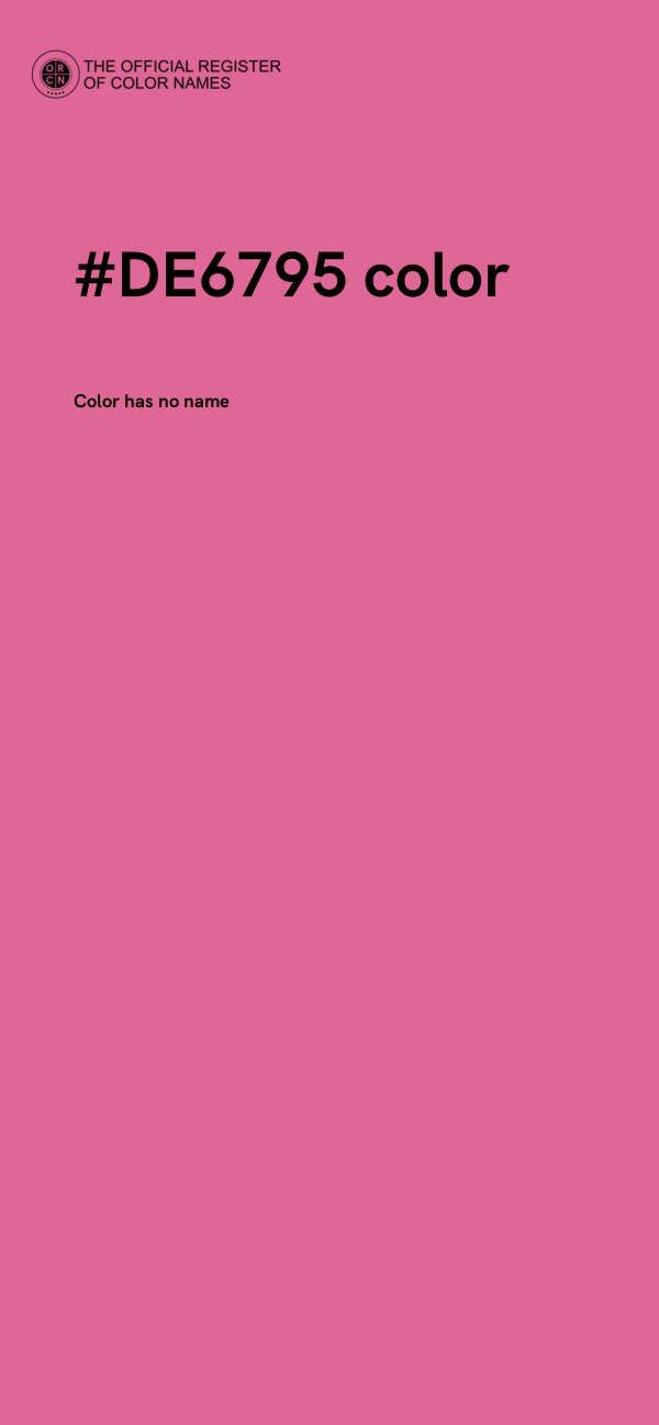 #DE6795 color image
