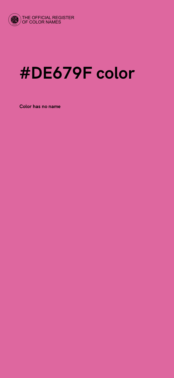 #DE679F color image