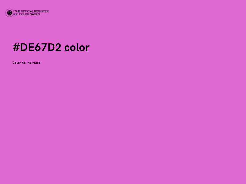 #DE67D2 color image
