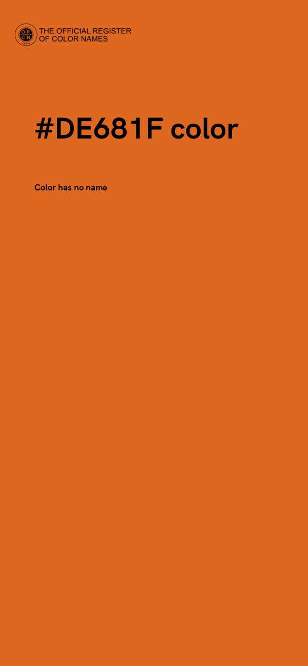 #DE681F color image