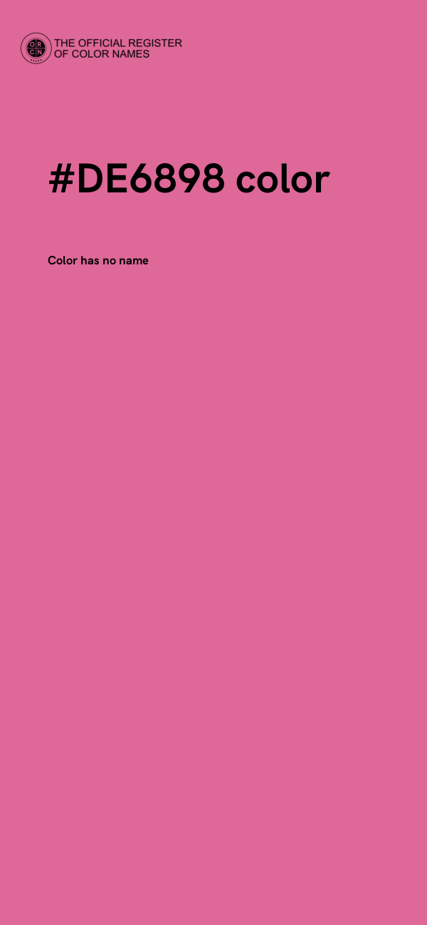 #DE6898 color image