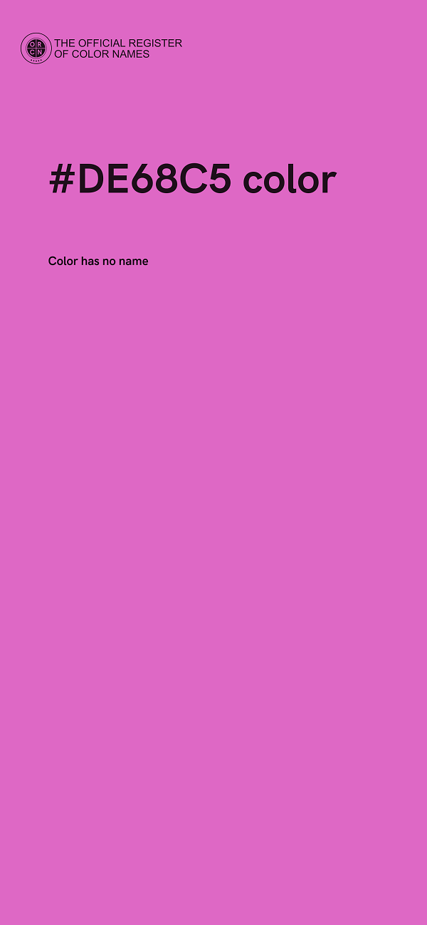#DE68C5 color image