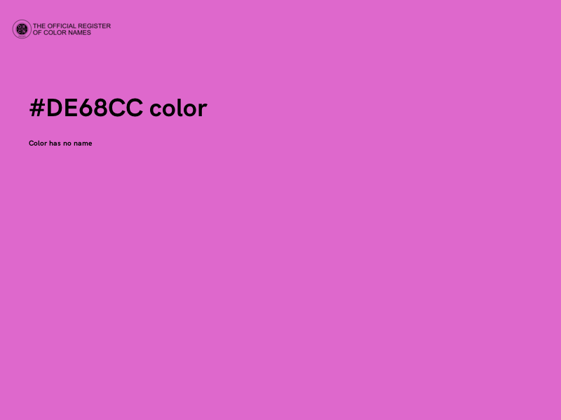 #DE68CC color image