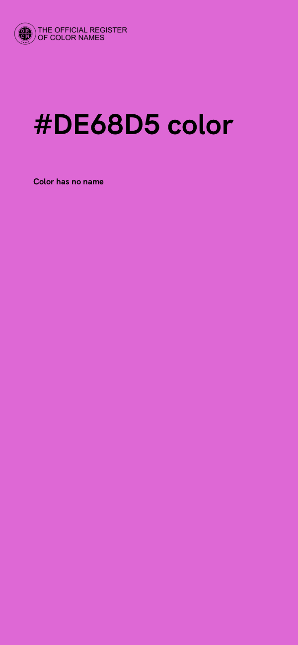 #DE68D5 color image