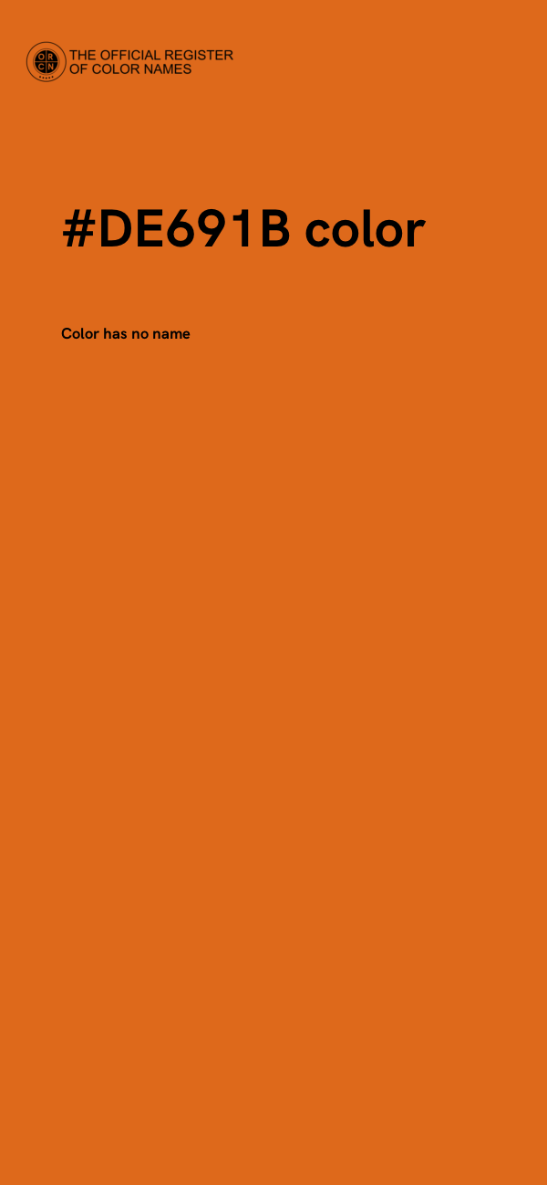 #DE691B color image