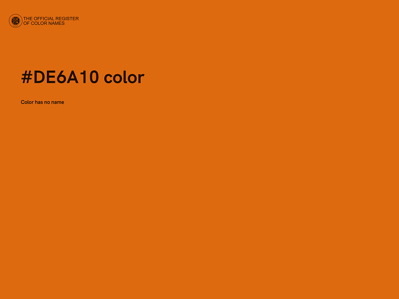 #DE6A10 color image