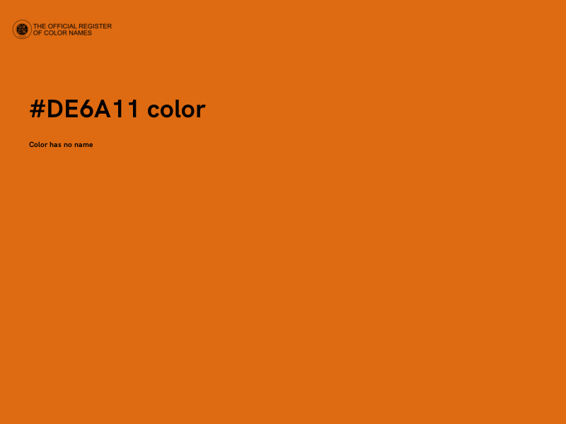 #DE6A11 color image
