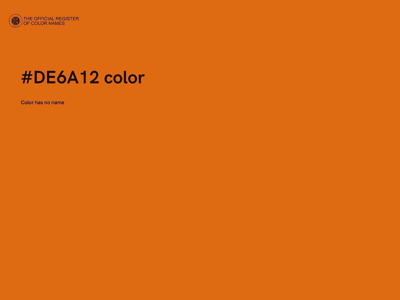 #DE6A12 color image