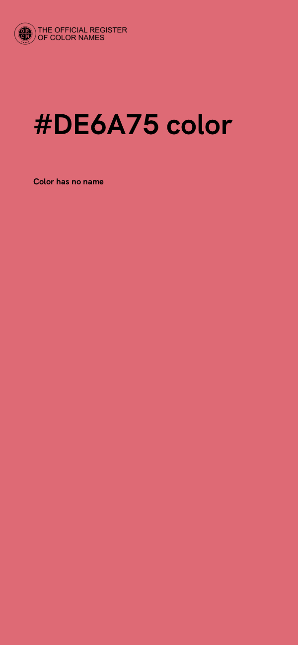 #DE6A75 color image
