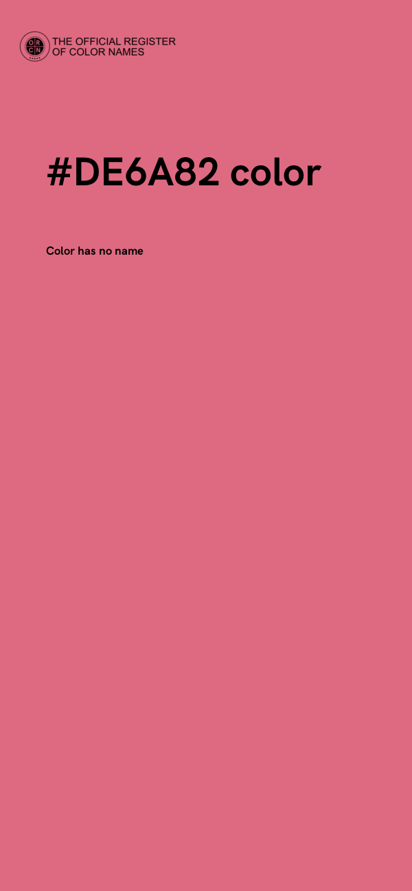 #DE6A82 color image