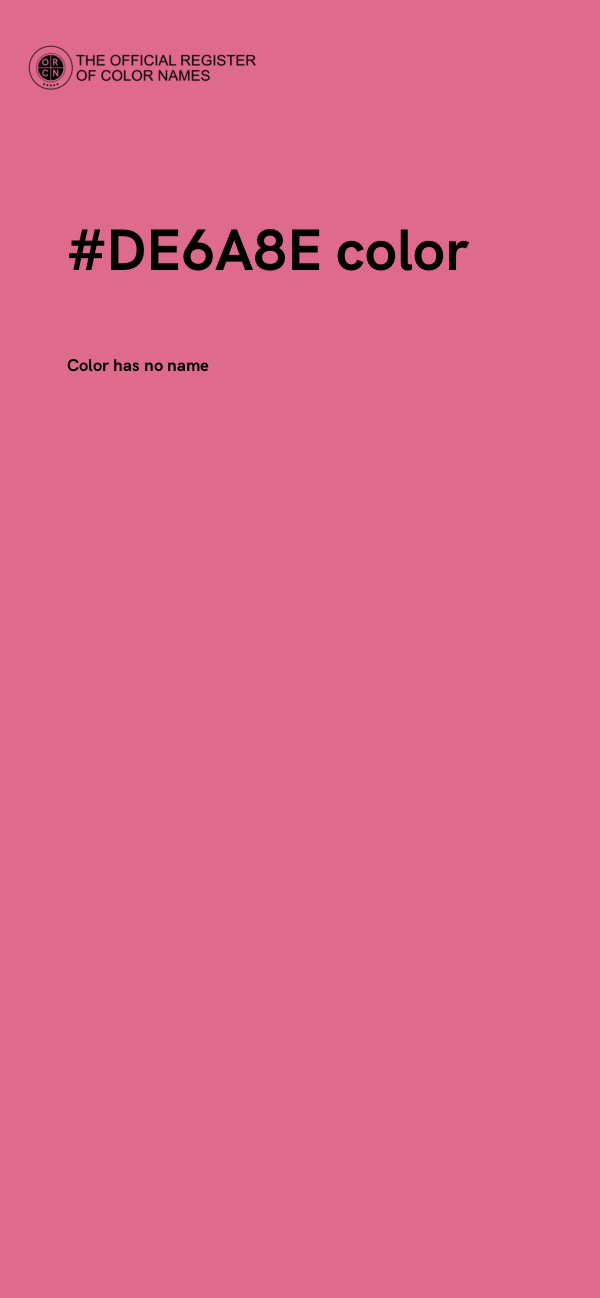 #DE6A8E color image