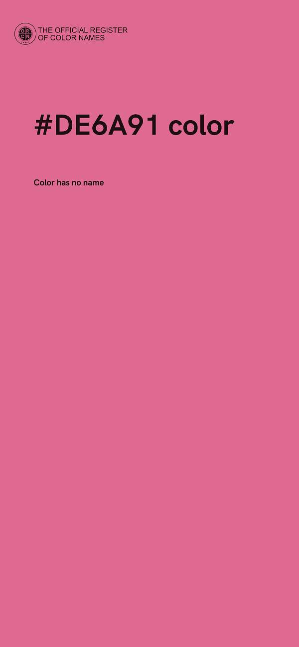 #DE6A91 color image