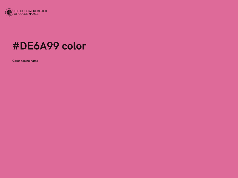 #DE6A99 color image