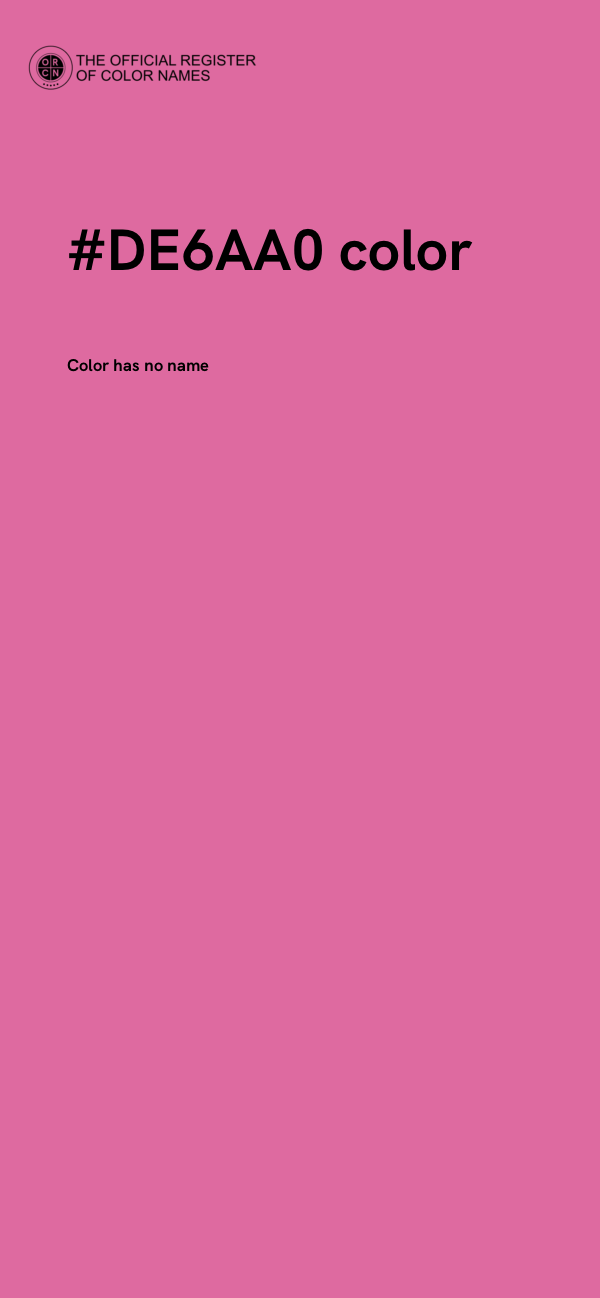 #DE6AA0 color image