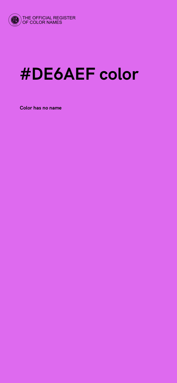 #DE6AEF color image