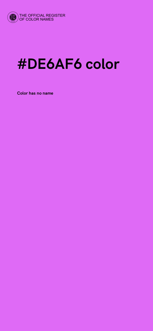#DE6AF6 color image