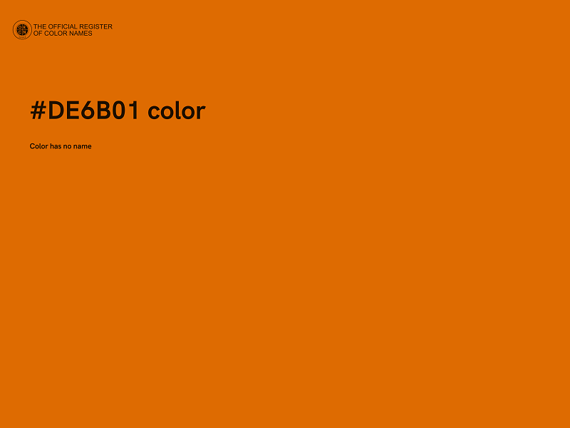 #DE6B01 color image