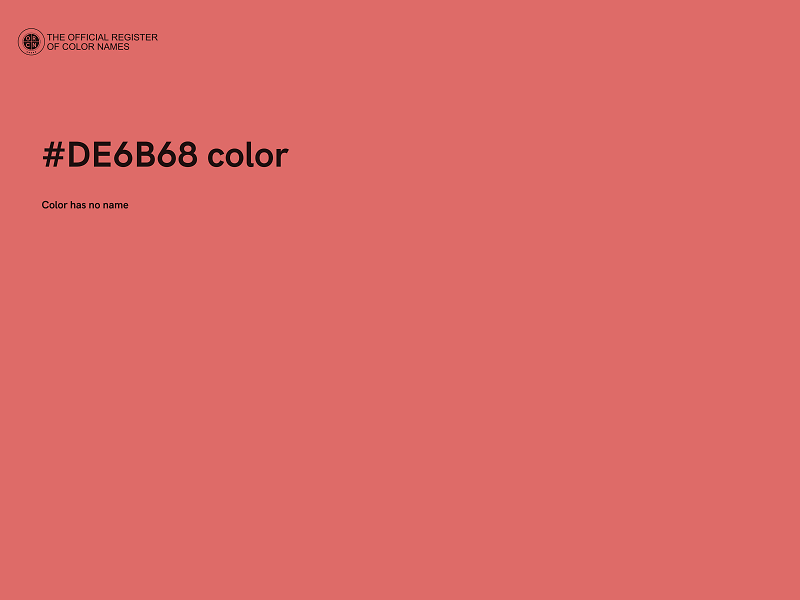 #DE6B68 color image