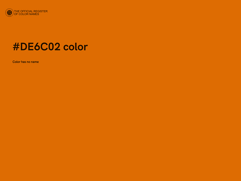 #DE6C02 color image