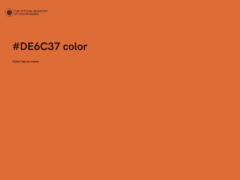 #DE6C37 color image