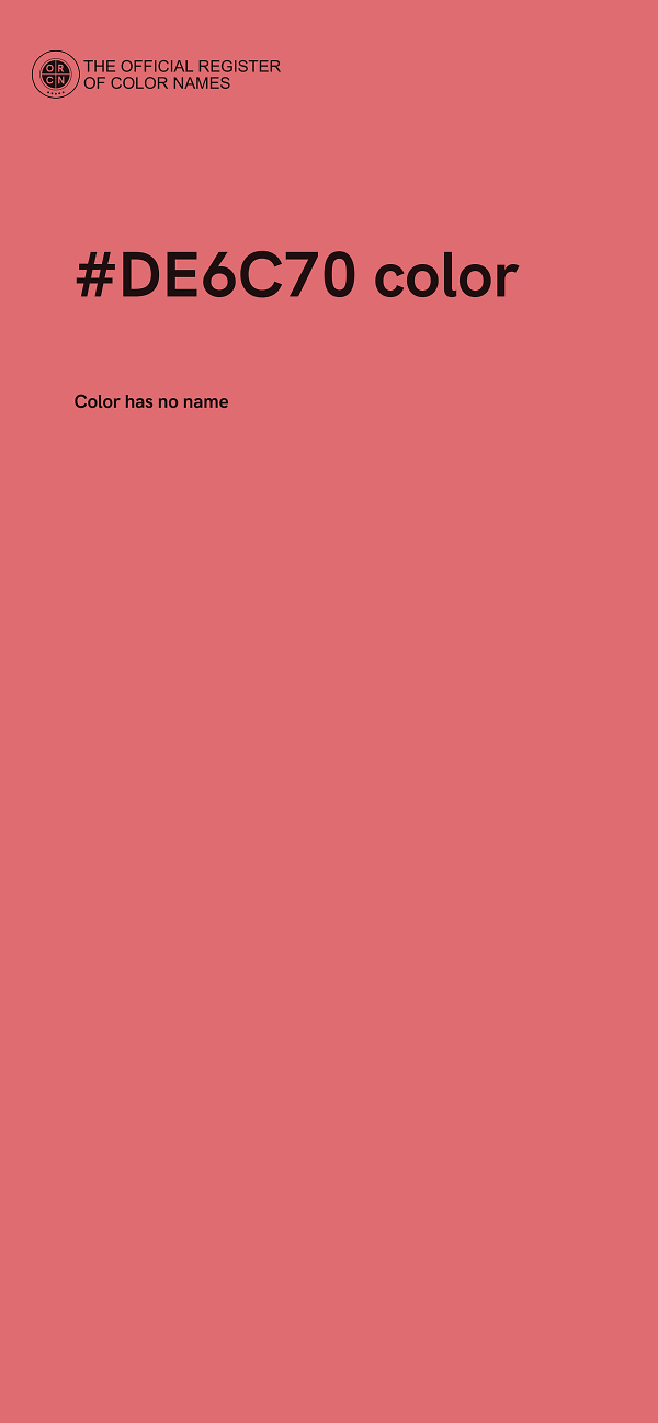 #DE6C70 color image