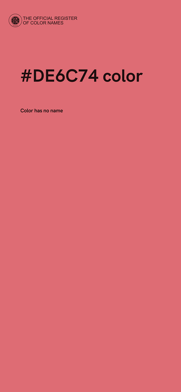 #DE6C74 color image