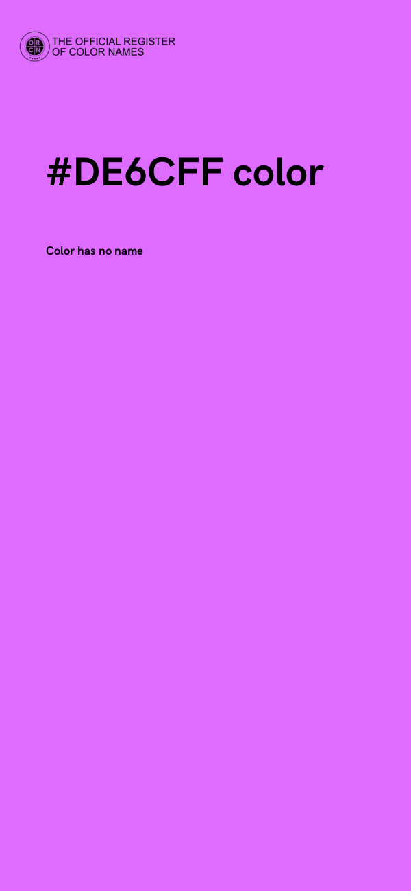 #DE6CFF color image