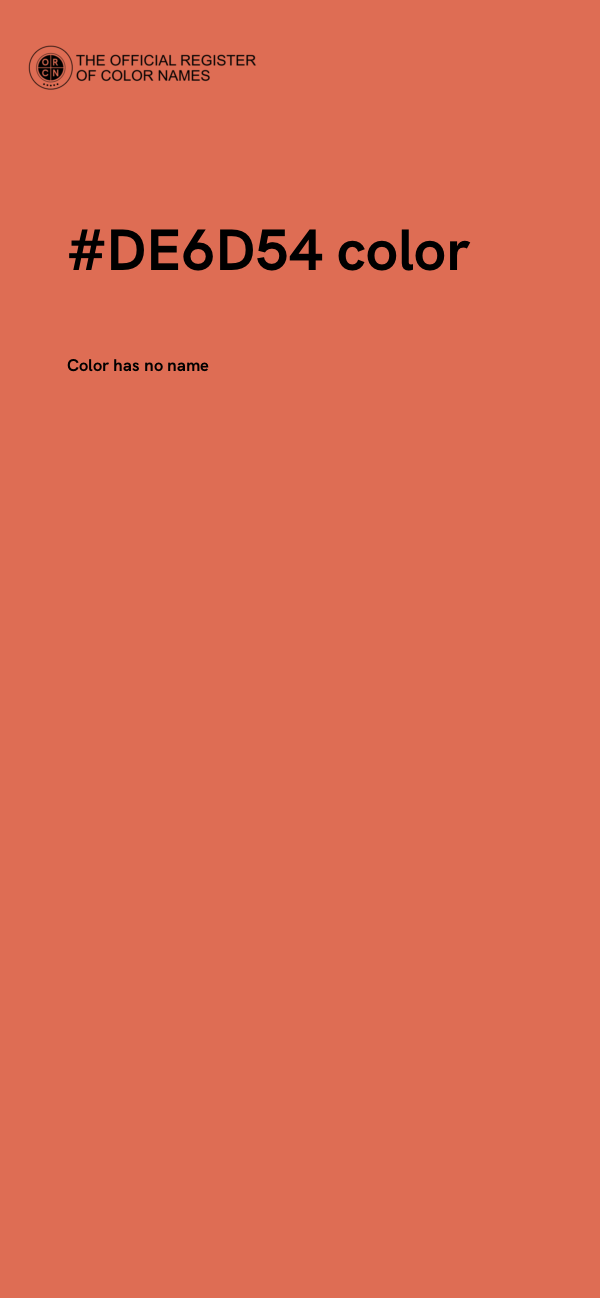 #DE6D54 color image