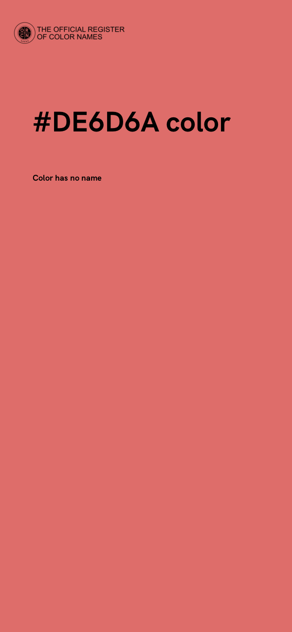 #DE6D6A color image