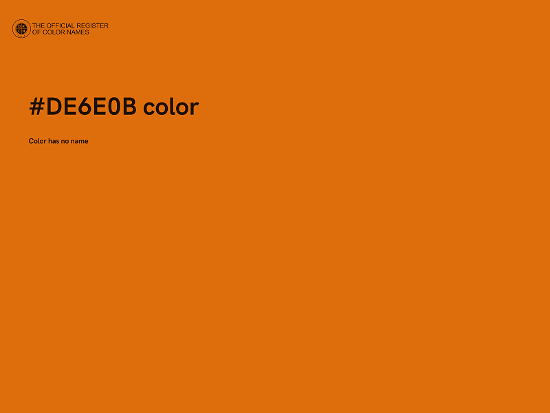 #DE6E0B color image