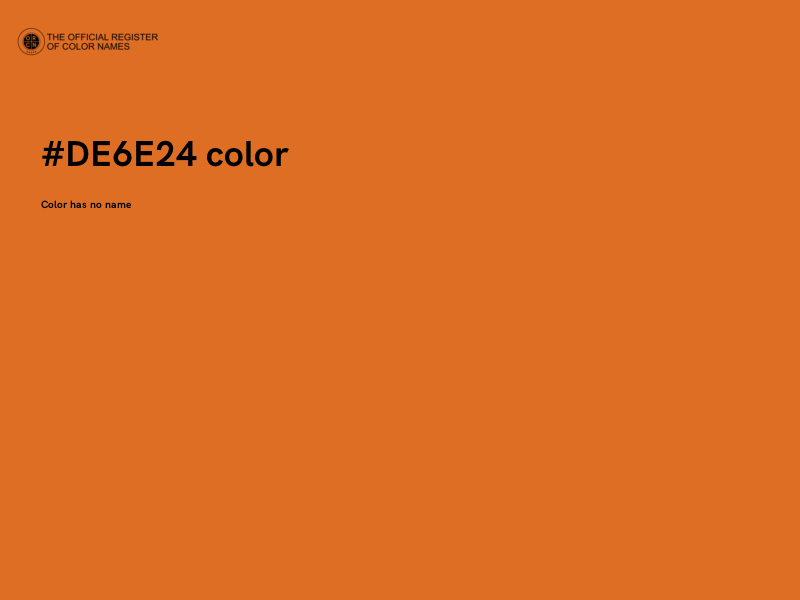 #DE6E24 color image