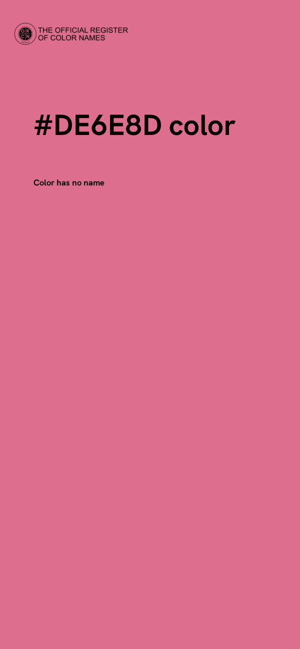 #DE6E8D color image