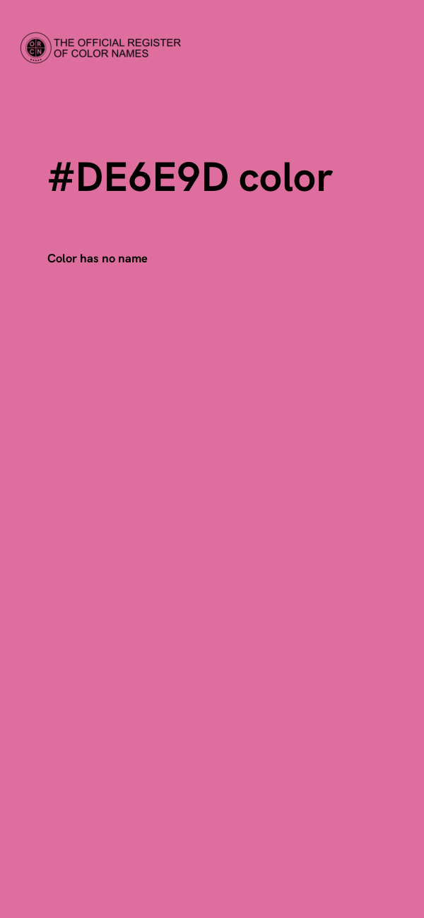 #DE6E9D color image