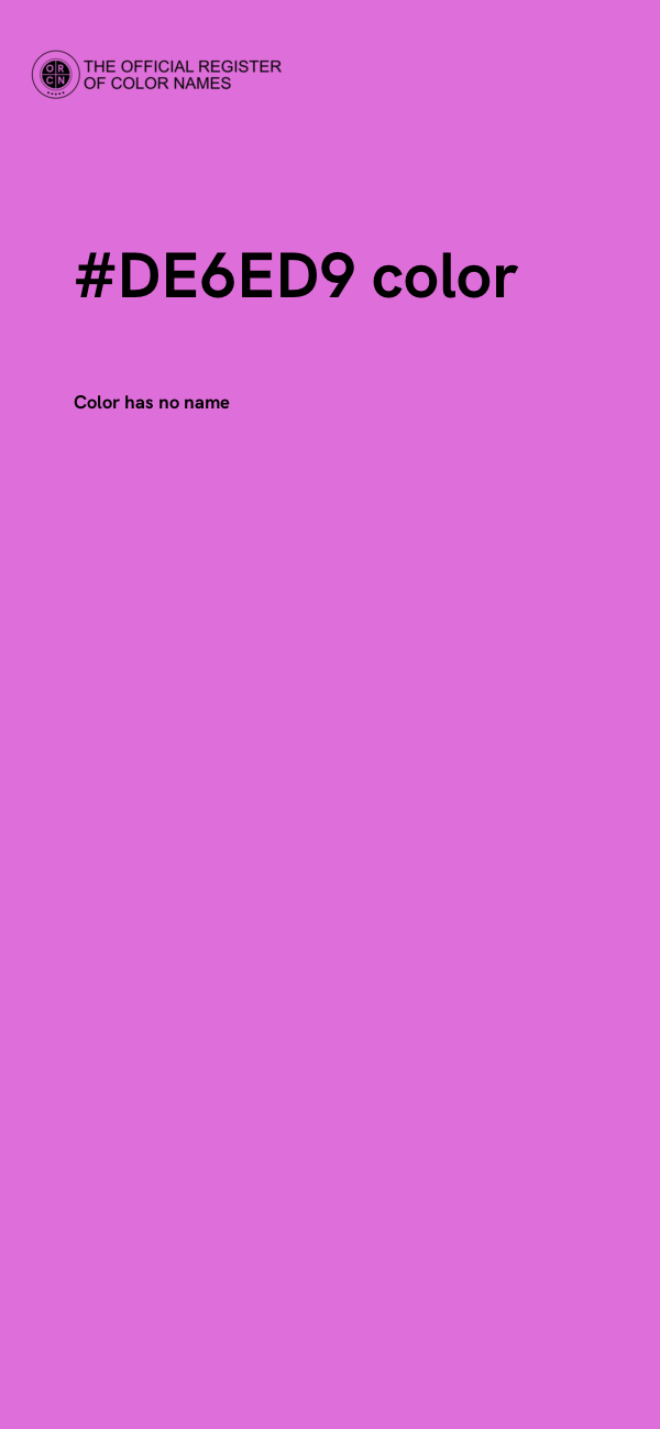 #DE6ED9 color image