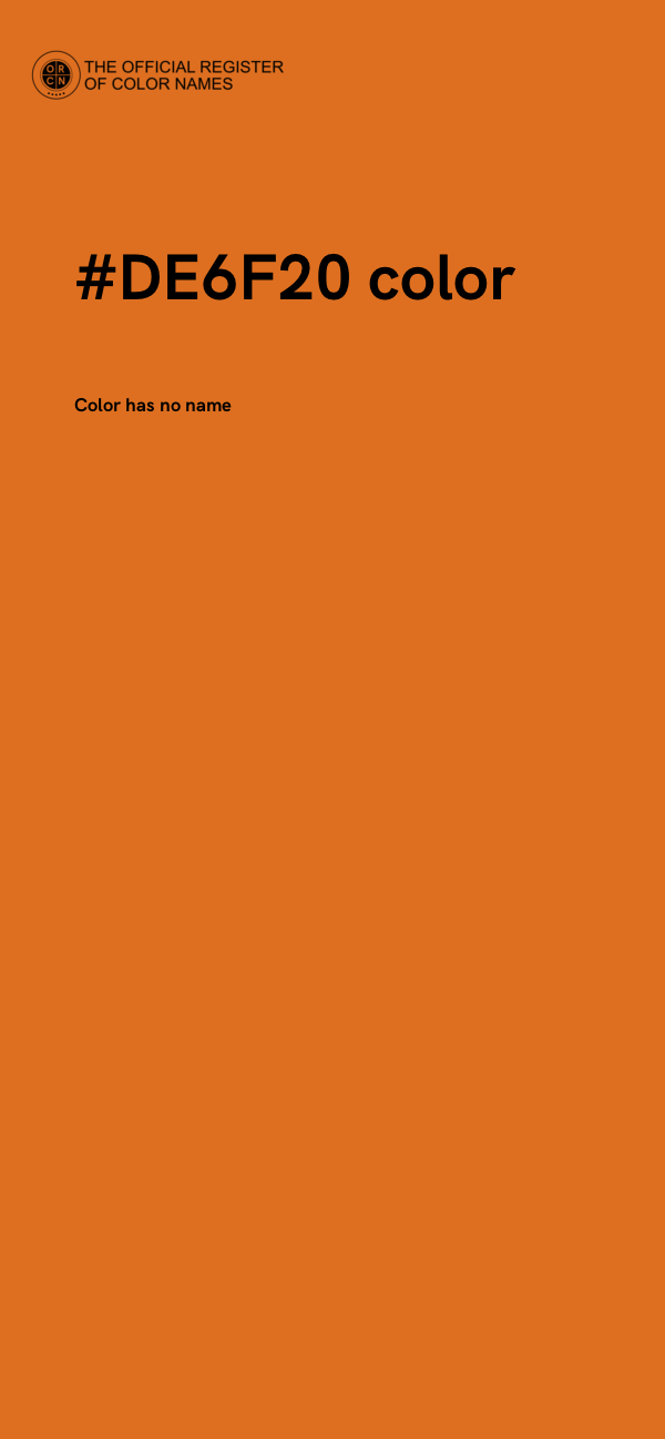 #DE6F20 color image