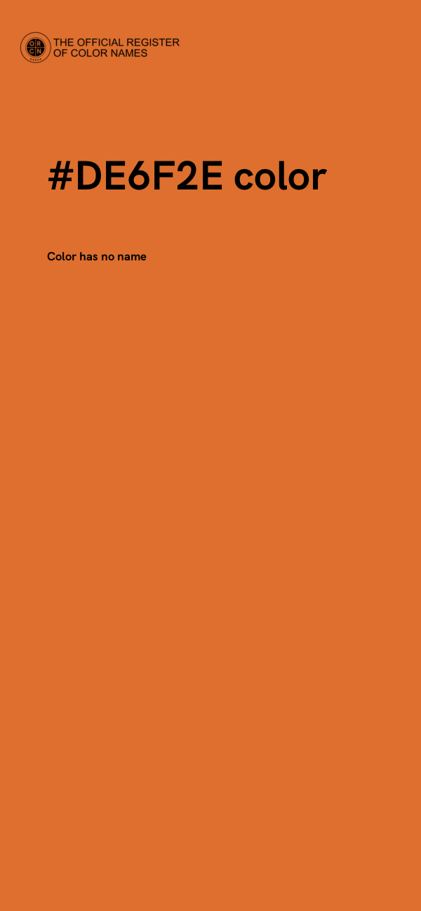 #DE6F2E color image