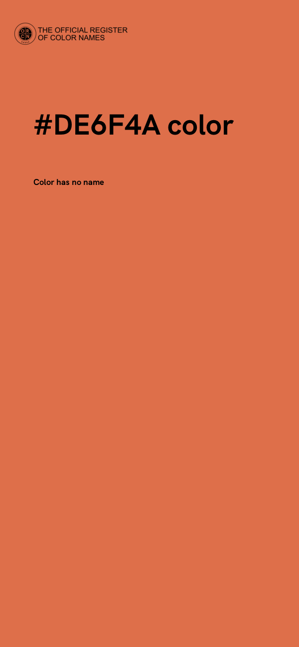 #DE6F4A color image