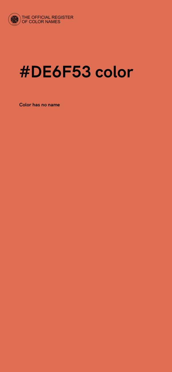 #DE6F53 color image