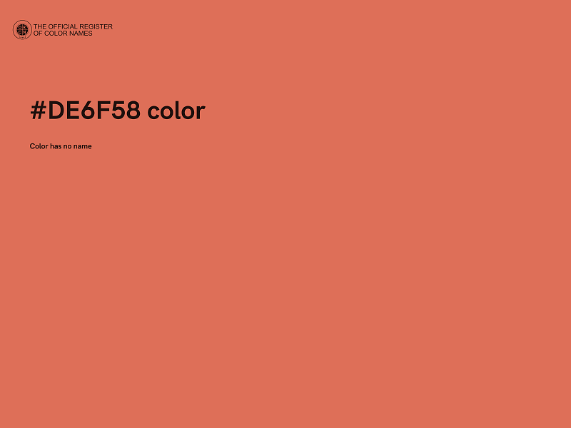 #DE6F58 color image