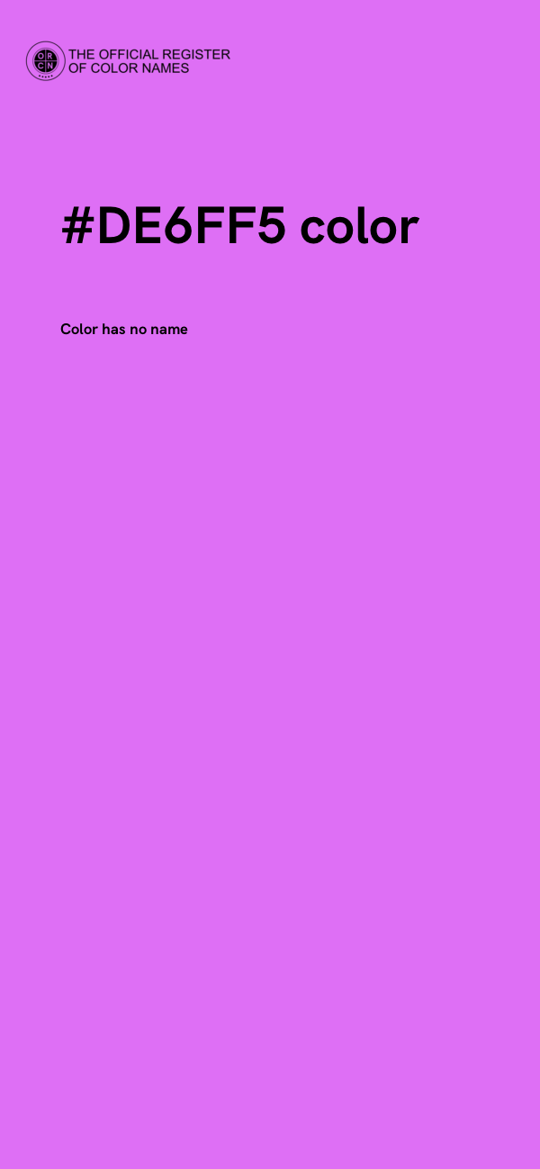 #DE6FF5 color image