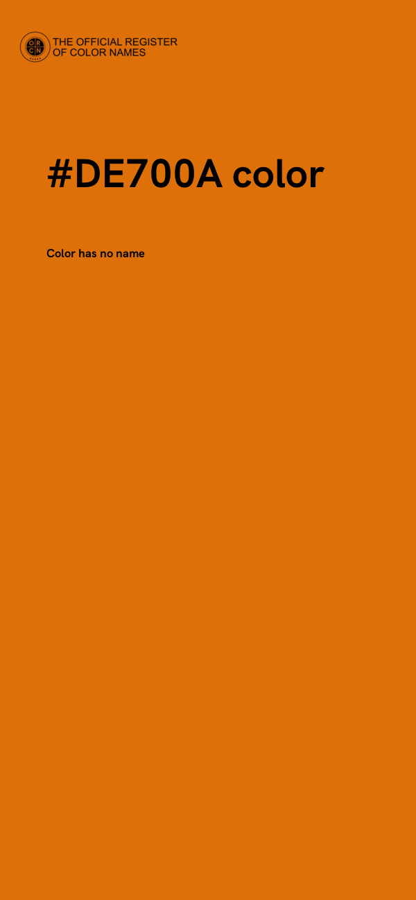 #DE700A color image